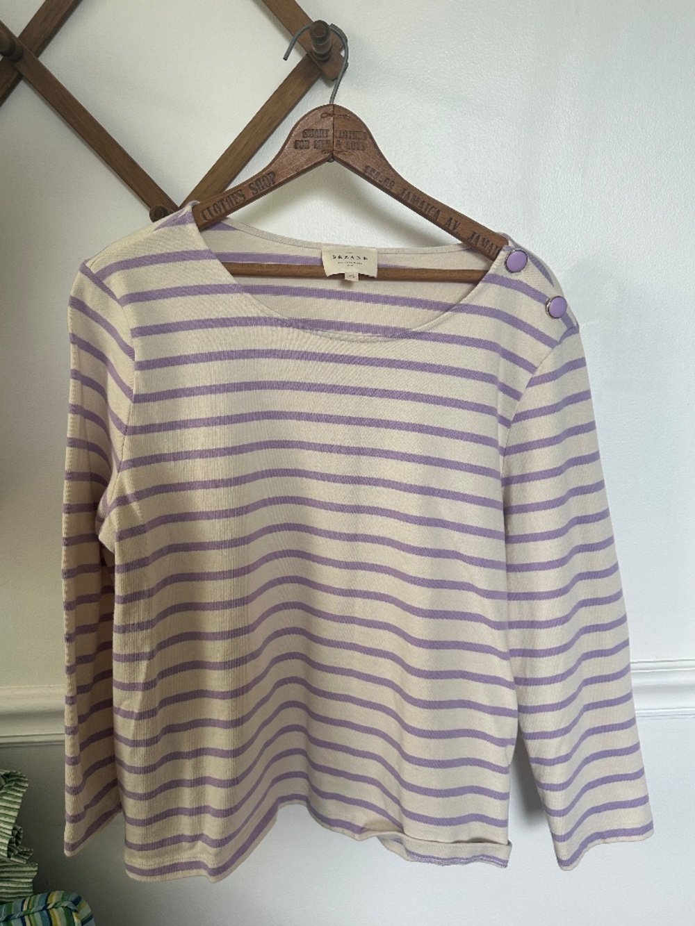 Sézane Colette Marinière Striped Cotton Top XL